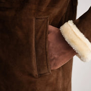 
Charles Skórzany Płaszcz Brązowy Shearling Skórzany Płaszcz Męska – alternate product view 6