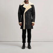 
Charles Skórzany Płaszcz Brązowy Shearling Skórzany Płaszcz Męska – alternate product view 3
