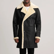 
Charles Skórzany Płaszcz Brązowy Shearling Skórzany Płaszcz Męska – alternate product view 4
