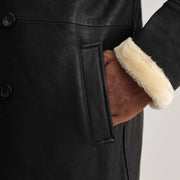 
Charles Skórzany Płaszcz Brązowy Shearling Skórzany Płaszcz Męska – alternate product view 6