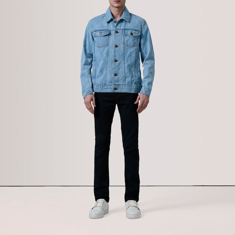 Conard Light Blue Denim Trucker Kurtka Skórzana Męska