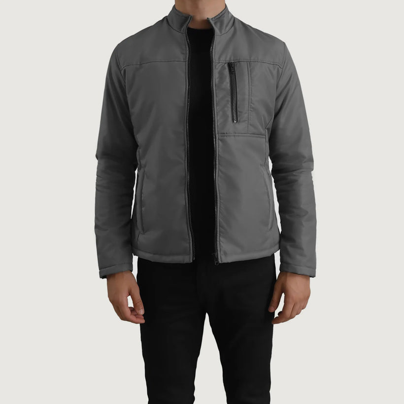 Elliot Grey Lightweight Kurtka Skórzana Męska