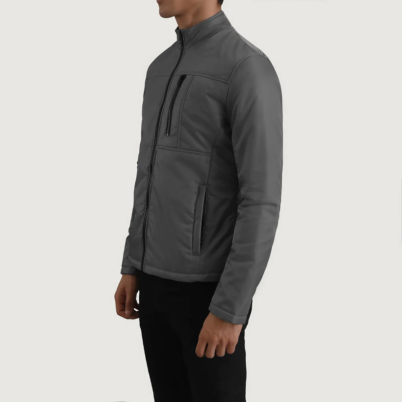 Elliot Grey Lightweight Kurtka Skórzana Męska