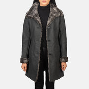 
Erica Shearling Skórzany Płaszcz Damska – alternate product view 1