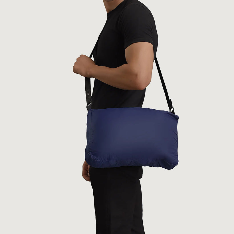 Erico Blue Hooded Puffer Kurtka Skórzana Męska