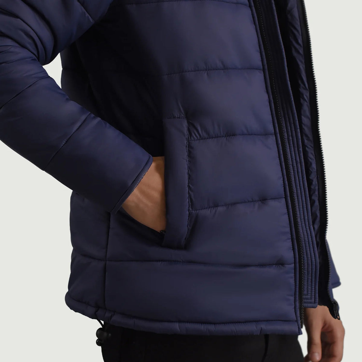 Interior View Showing Quilted Viscose Lining & Dual Inside Utility Storage Pockets