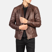 Faisor Mocha Skórzana Ramoneska Męska – alternate product view 6