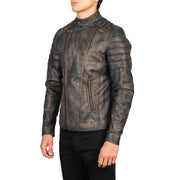 Faisor Mocha Skórzana Ramoneska Męska – alternate product view 2