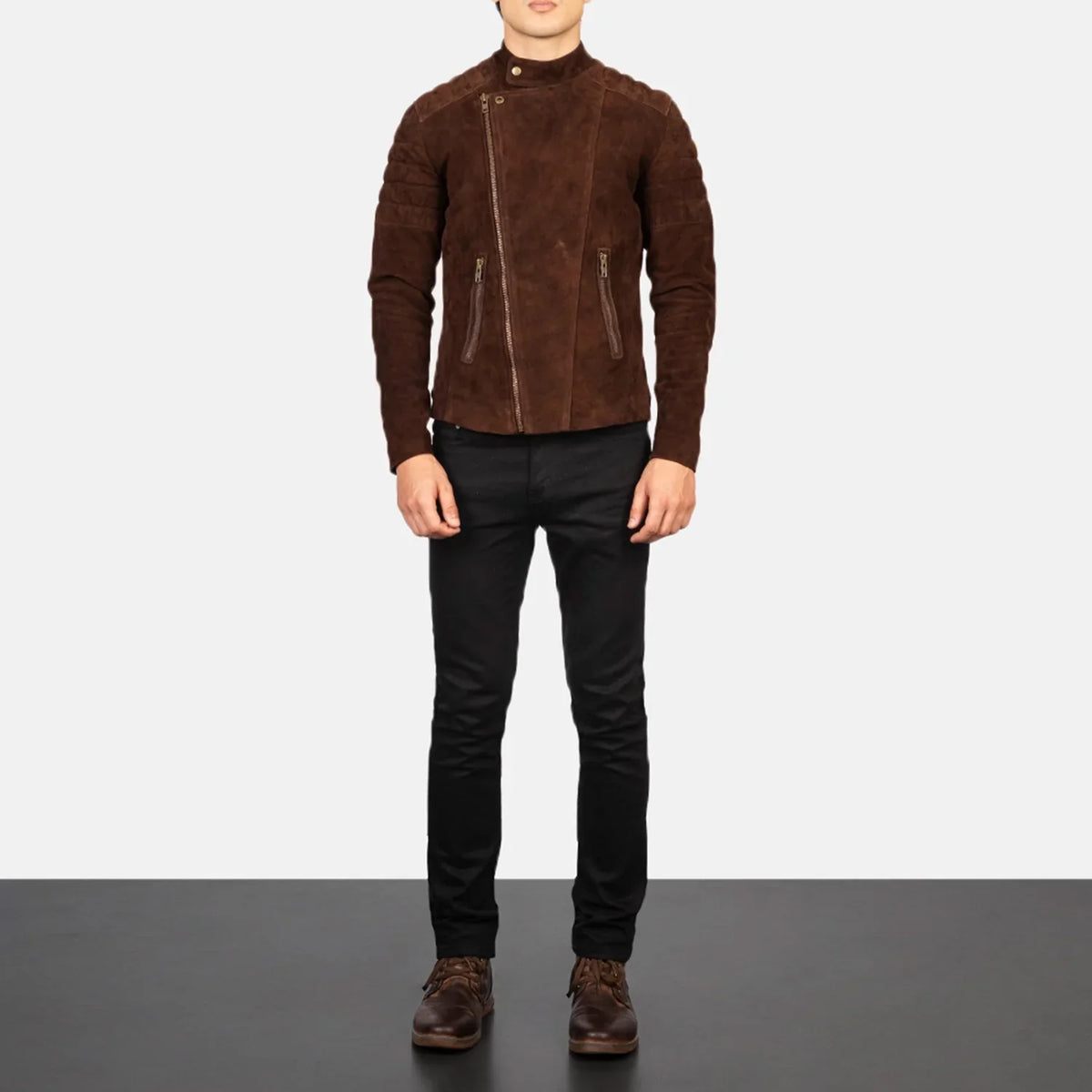 Faisor Mocha Skórzana Ramoneska Męska – alternate product view 3