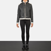 Fiona Hooded Kożuch Skórzany Damska – alternate product view 3
