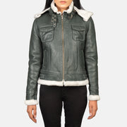 Fiona Hooded Kożuch Skórzany Damska – alternate product view 1