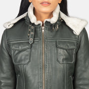 Fiona Hooded Kożuch Skórzany Damska – alternate product view 6