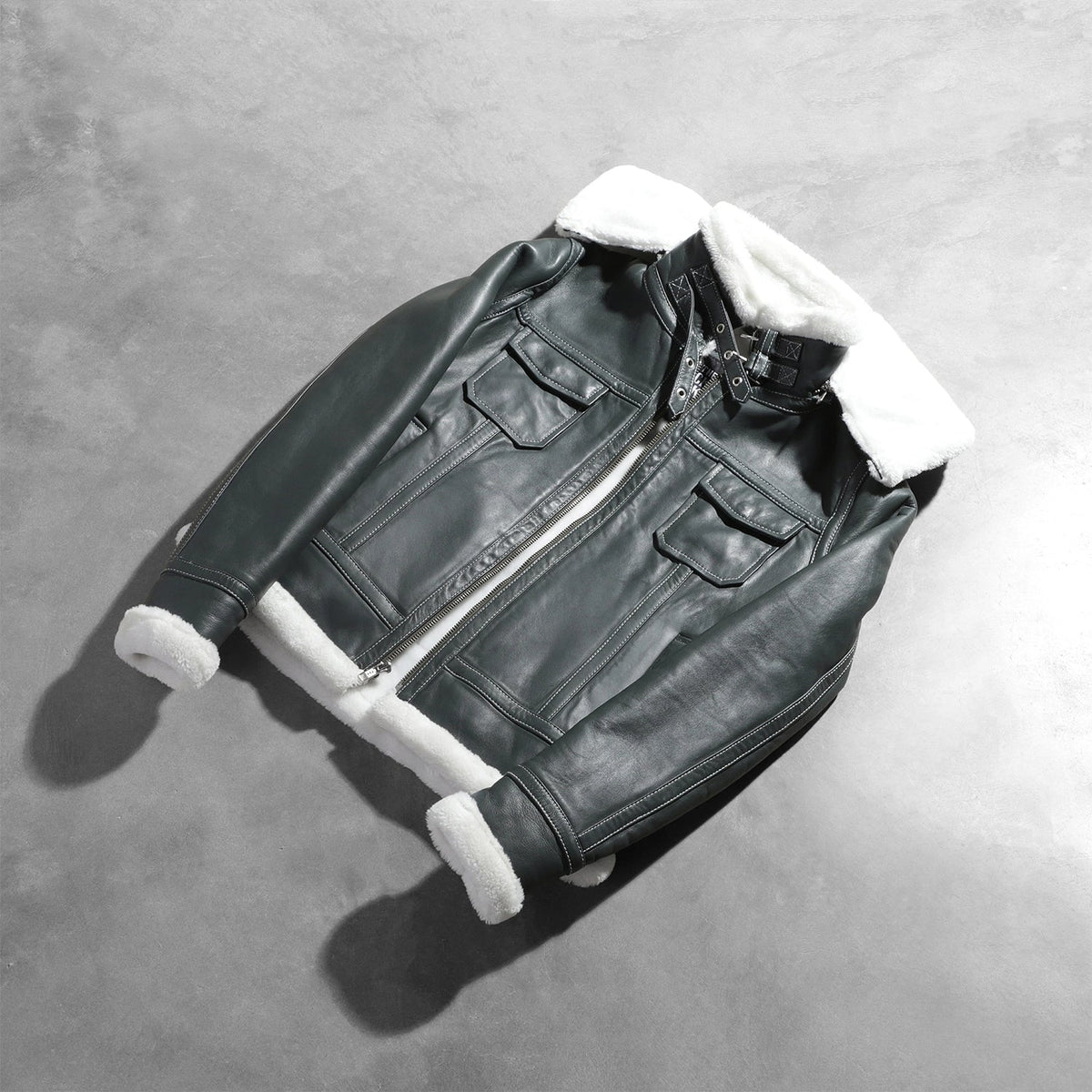 Fiona Hooded Kożuch Skórzany Damska – alternate product view 7