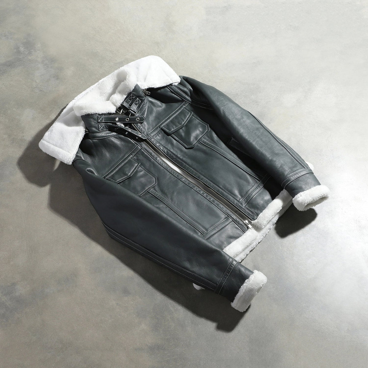 Fiona Hooded Kożuch Skórzany Damska – alternate product view 8