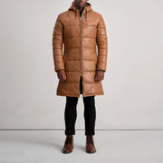 
Floyd Skórzany Płaszcz Jasnobrązowy Puffer Kurtka Skórzana Męska – alternate product view 3