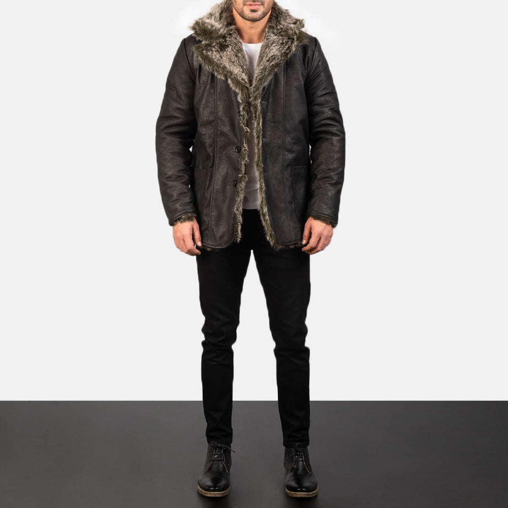 Furlong Skórzany Płaszcz Beige Skórzany Płaszcz Męska – alternate product view 3