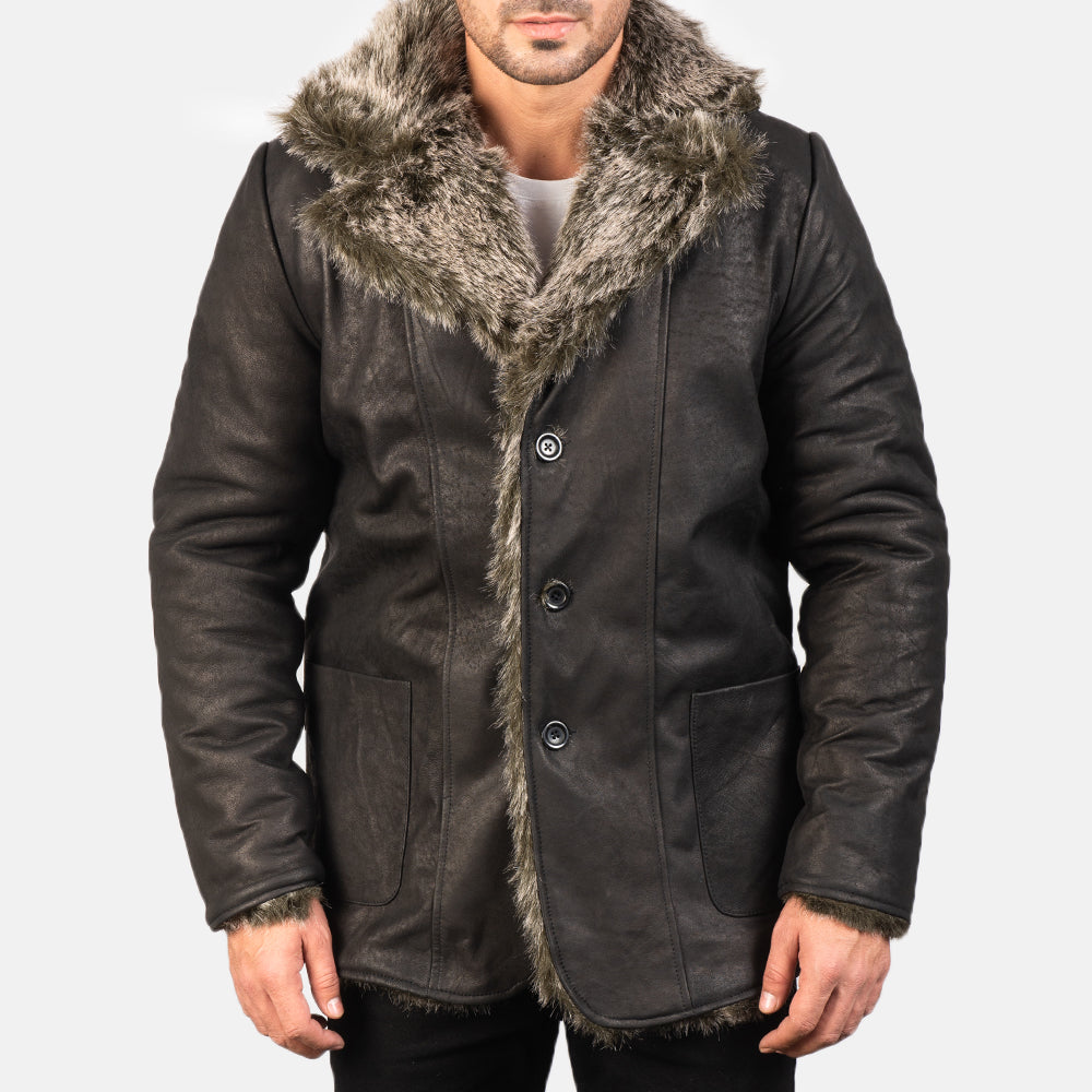 Furlong Skórzany Płaszcz Beige Skórzany Płaszcz Męska – alternate product view 4