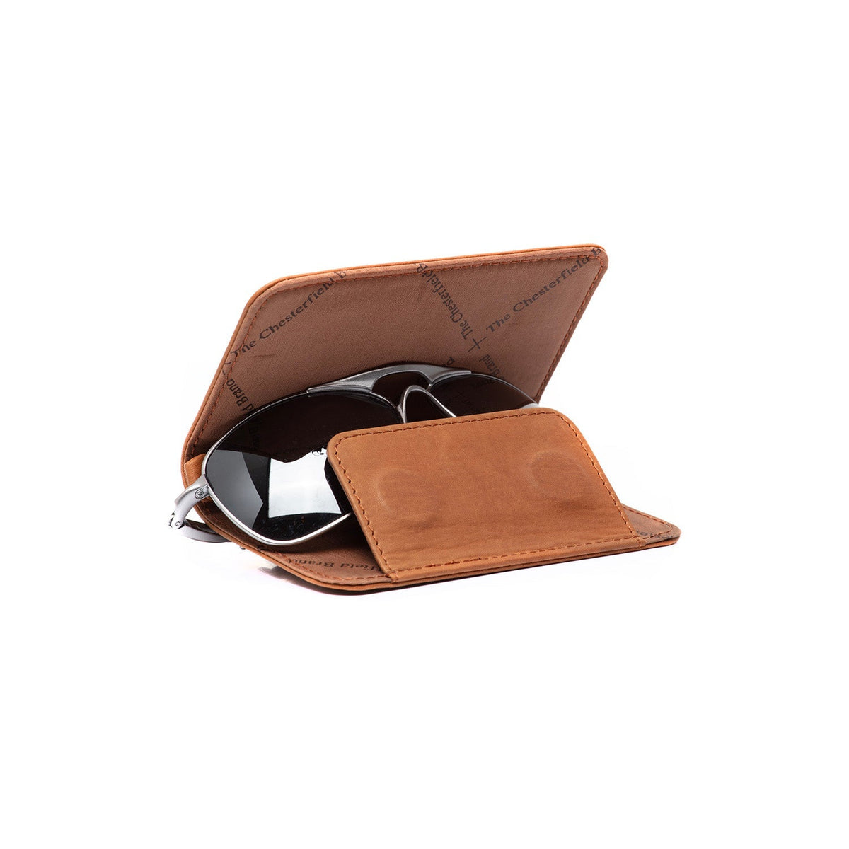 Cognac Glasses Case Maplewood Damska, front view