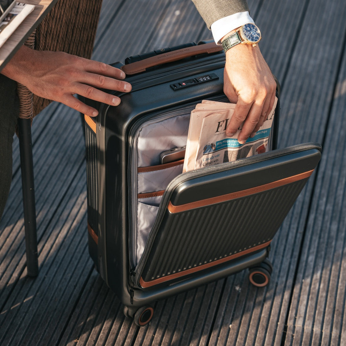 
Hand Luggage Suitcase Front Pocket Zuna Damska Damska – alternate product view 3