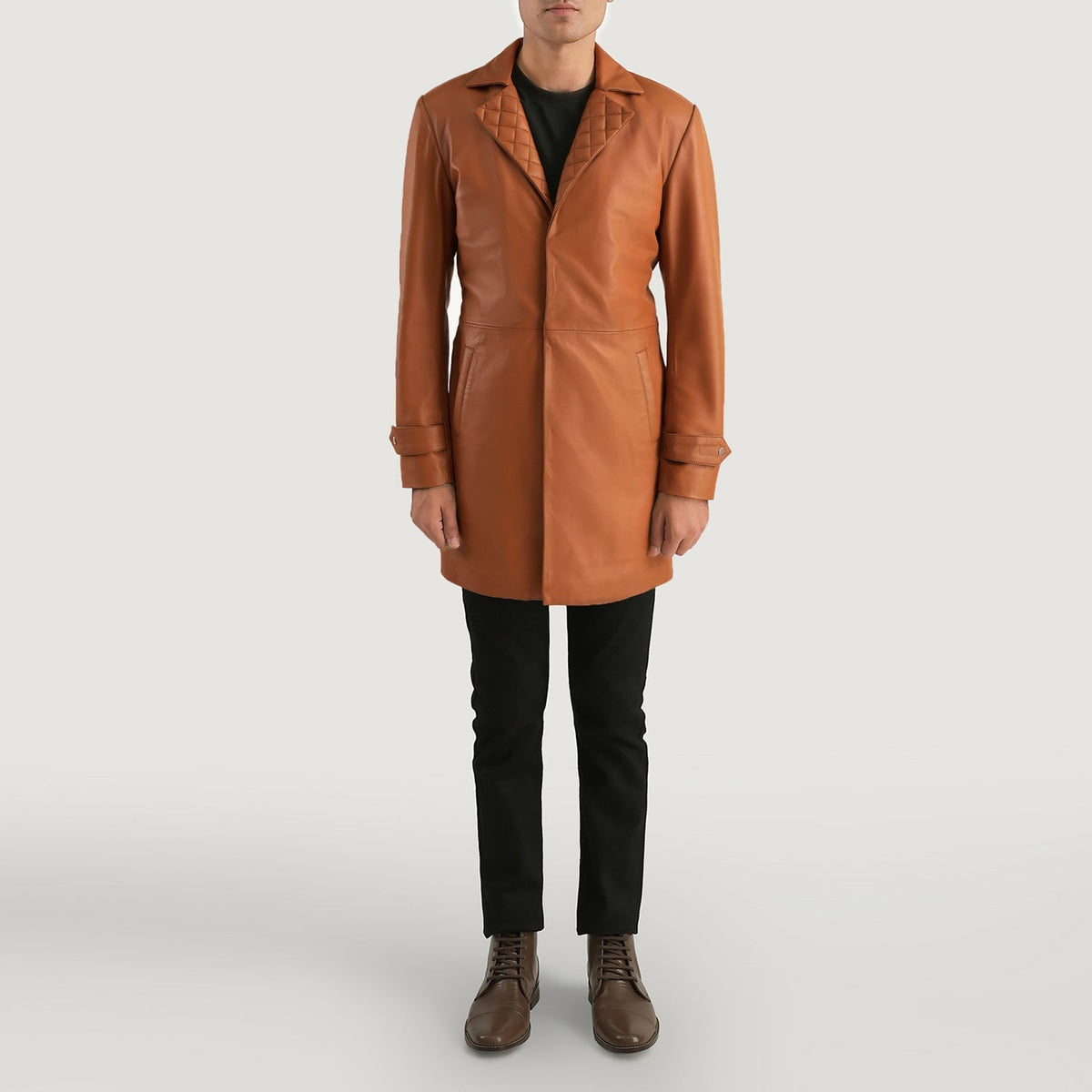Infinity Skórzany Płaszcz Męska – alternate product view 3