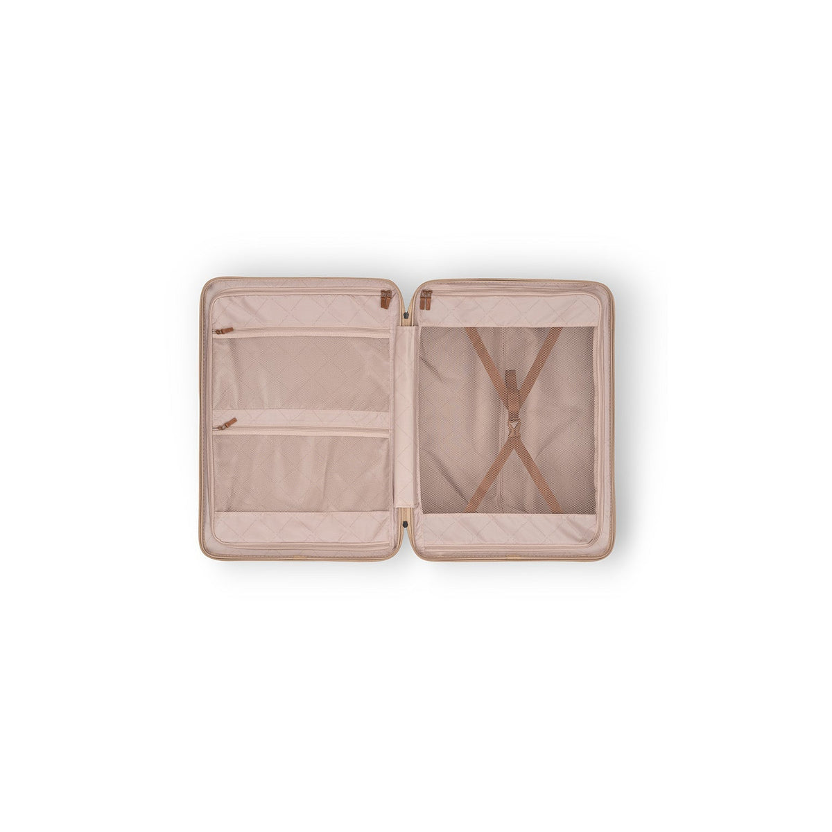 Close-Up Detail of Classic Collar &amp; Heavy-Duty Zipper Hardware on Large Suitcase Zuna Damska