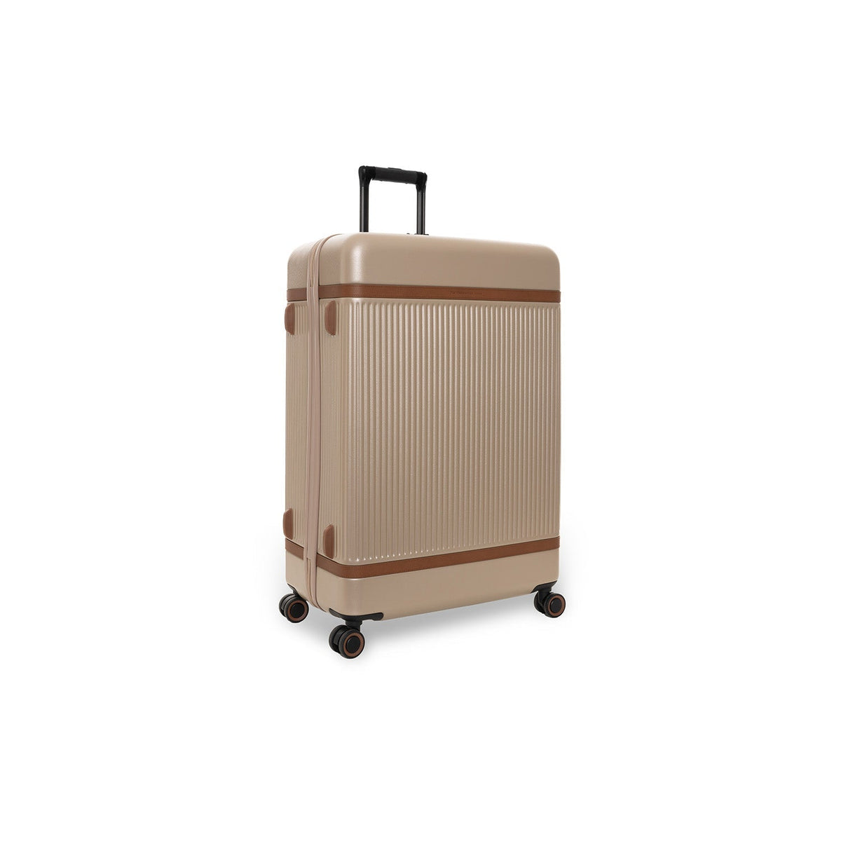 Large Suitcase Zuna Damska in Classic 100% Full-Grain Leather - Front Profile View &amp; Tailored Silhouette | Buy Online
