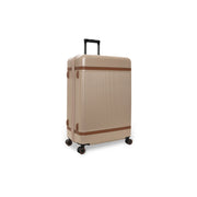 Large Suitcase Zuna Damska in Classic 100% Full-Grain Leather - Front Profile View &amp; Tailored Silhouette | Buy Online