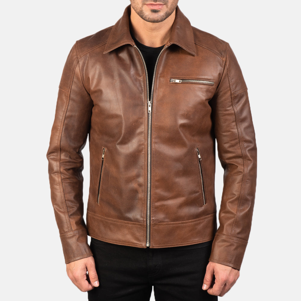 Lavendard Skórzana Ramoneska Męska – alternate product view 3