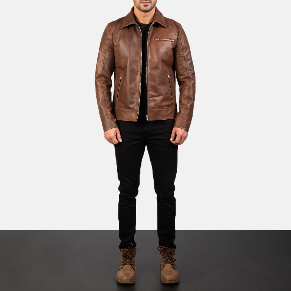 Lavendard Skórzana Ramoneska Męska – alternate product view 4