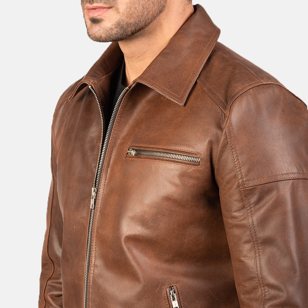 Lavendard Skórzana Ramoneska Męska – alternate product view 5