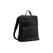 Fornella Full-Grain Leather Backpack Damska in Classic 100% Full-Grain Leather - Full Exterior Front Profile View | Buy Online