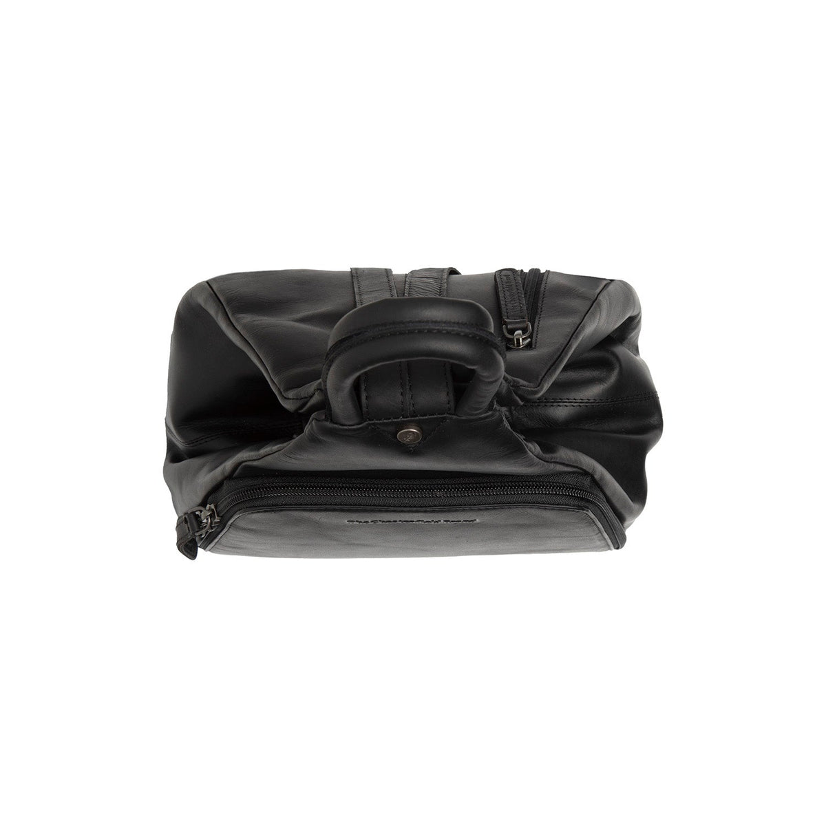 Howard Full-Grain Leather Backpack Damska - Structured Side Profile Showing Gusset Depth &amp; Expansion Capacity