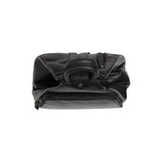 Howard Full-Grain Leather Backpack Damska - Structured Side Profile Showing Gusset Depth &amp; Expansion Capacity