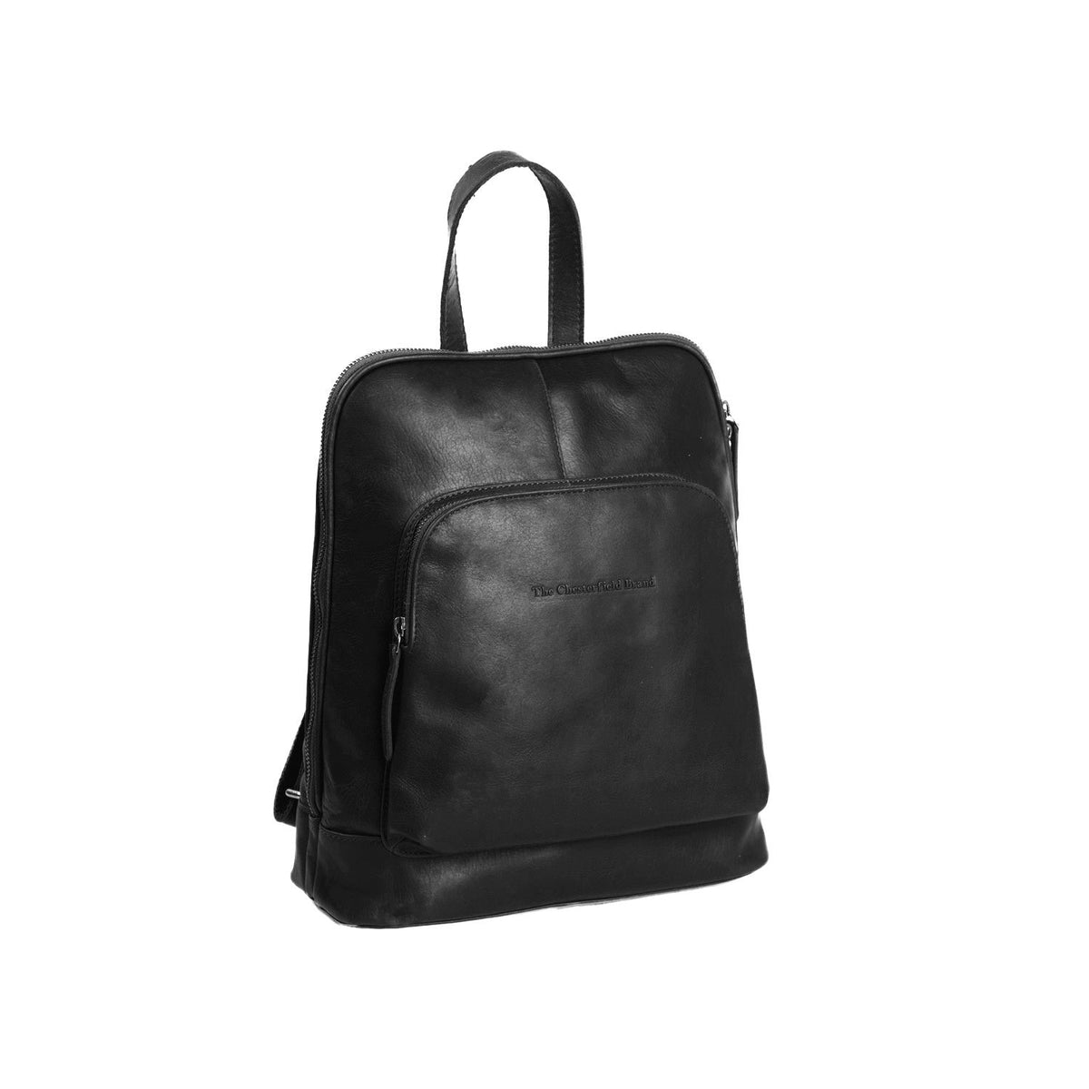Naomi Full-Grain Leather Backpack Damska in Classic 100% Full-Grain Leather - Full Exterior Front Profile View | Buy Online