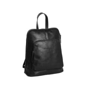 Naomi Full-Grain Leather Backpack Damska in Classic 100% Full-Grain Leather - Full Exterior Front Profile View | Buy Online