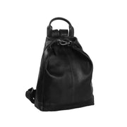 Saar Full-Grain Leather Backpack Damska in Classic 100% Full-Grain Leather - Full Exterior Front Profile View | Buy Online