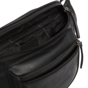 Solid Antique Brass Hardware &amp; Heavy-Duty Dual Zipper Detail on Jack Full-Grain Leather Belt Bag Damska