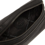 Toronto Full-Grain Leather Belt Bag Damska - Structured Side Profile Showing Gusset Depth &amp; Expansion Capacity