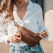 Toronto Full-Grain Leather Belt Bag Damska – alternate product view 2