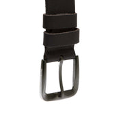 Copper Full-Grain Leather Belt Męska - Structured Side Profile Showing Gusset Depth &amp; Expansion Capacity