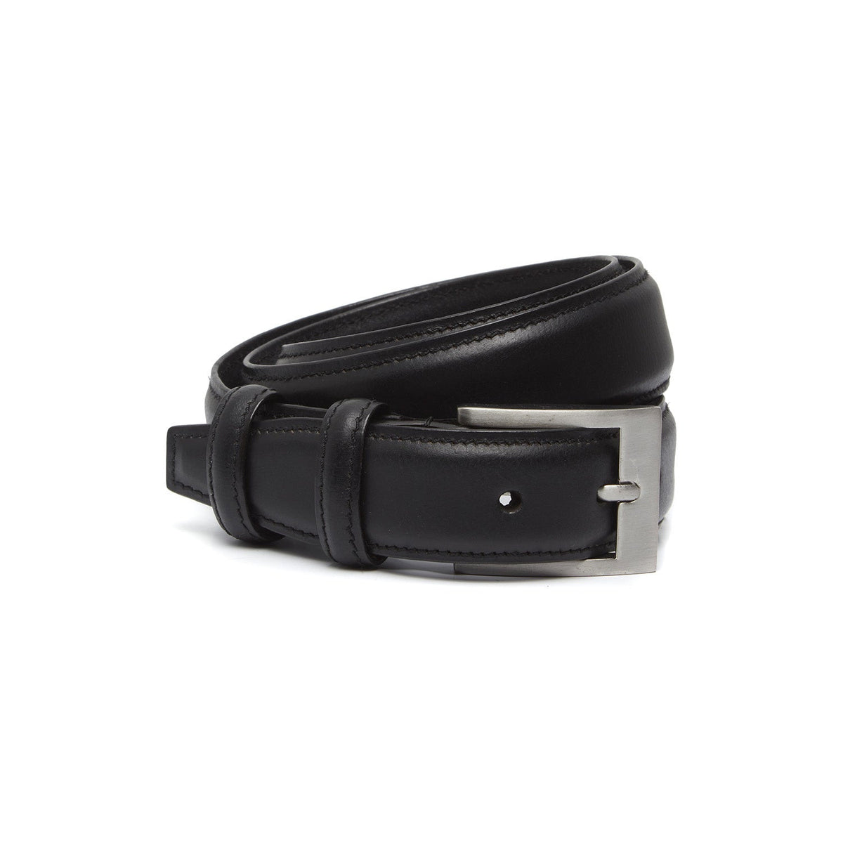 Elliot Full-Grain Leather Belt Męska in Classic 100% Full-Grain Leather - Full Exterior Front Profile View | Buy Online