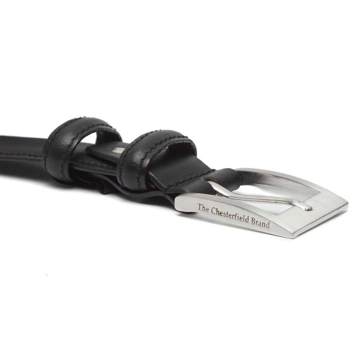 Classic 100% Full-Grain leather Belt - Rear Perspective Showing Reinforced Leather Straps &amp; Stitching