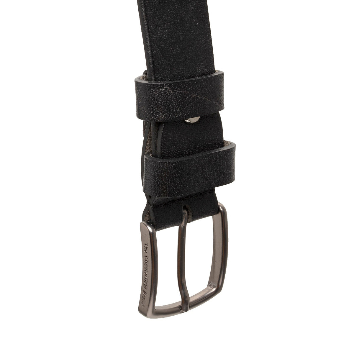 Morrison Full-Grain Pasek Skórzany Męska - Structured Side Profile Showing Gusset Depth &amp; Expansion Capacity