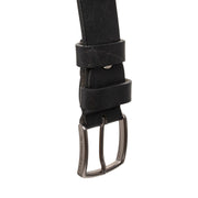 Morrison Full-Grain Pasek Skórzany Męska - Structured Side Profile Showing Gusset Depth &amp; Expansion Capacity