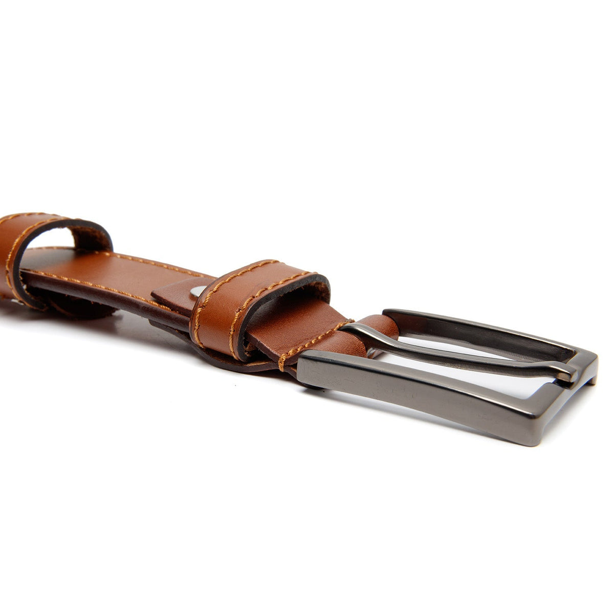 Jasnobrązowaaro Full-Grain Leather Belt Męska – alternate product view 2