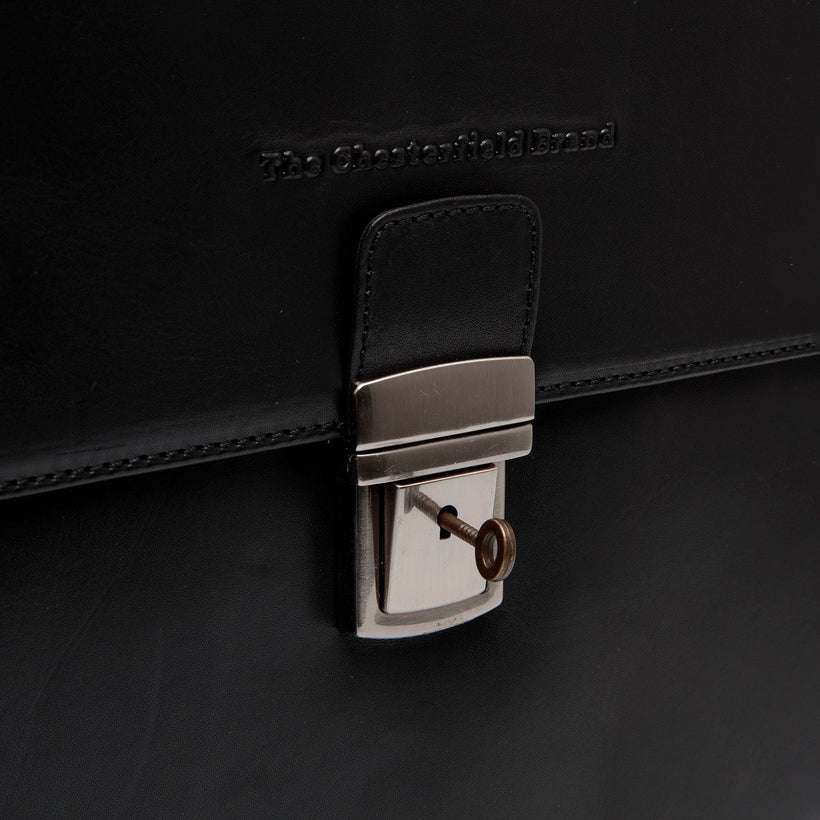 Salvatore Full-Grain Leather Briefcase Męska
