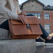 Stuttgart Full-Grain Leather Briefcase Damska – alternate product view 2