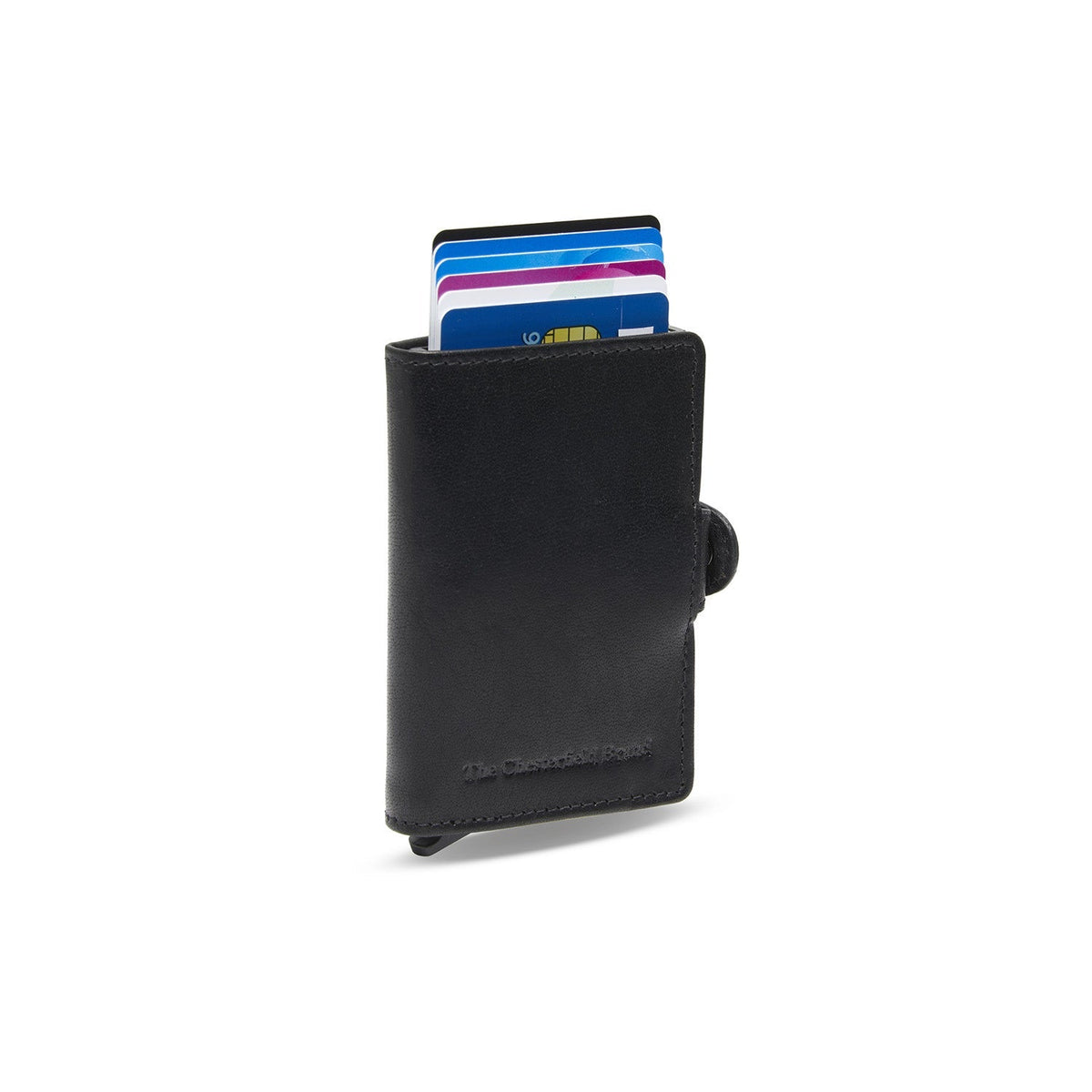 Baldwin Full-Grain Leather Card Holder Damska in Classic 100% Full-Grain Leather - Full Exterior Front Profile View | Buy Online