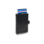 Baldwin Full-Grain Leather Card Holder Damska in Classic 100% Full-Grain Leather - Full Exterior Front Profile View | Buy Online