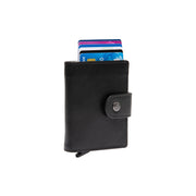 Barrea Full-Grain Leather Card Holder Damska in Classic 100% Full-Grain Leather - Full Exterior Front Profile View | Buy Online